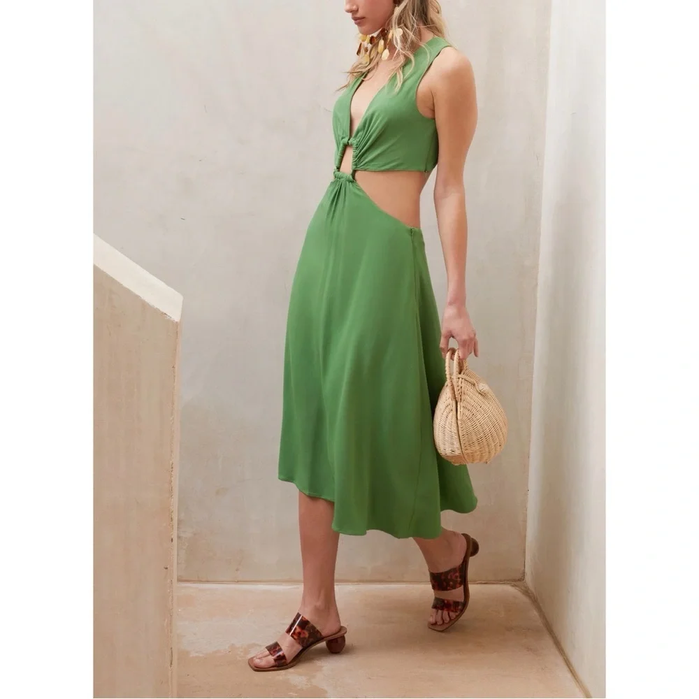 Cult Gaia - Cybele Cutout Crepe Dress - Green - small